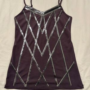 Vanity Y2K Girls Junior Wear Size large tank,Cami, Dark Plum with Sequence Fairy